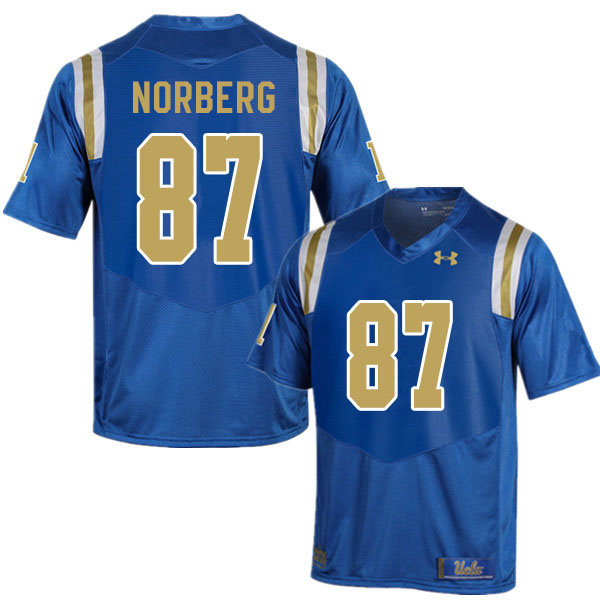 Men #87 Grant Norberg UCLA Bruins College Football Jerseys Sale-Blue